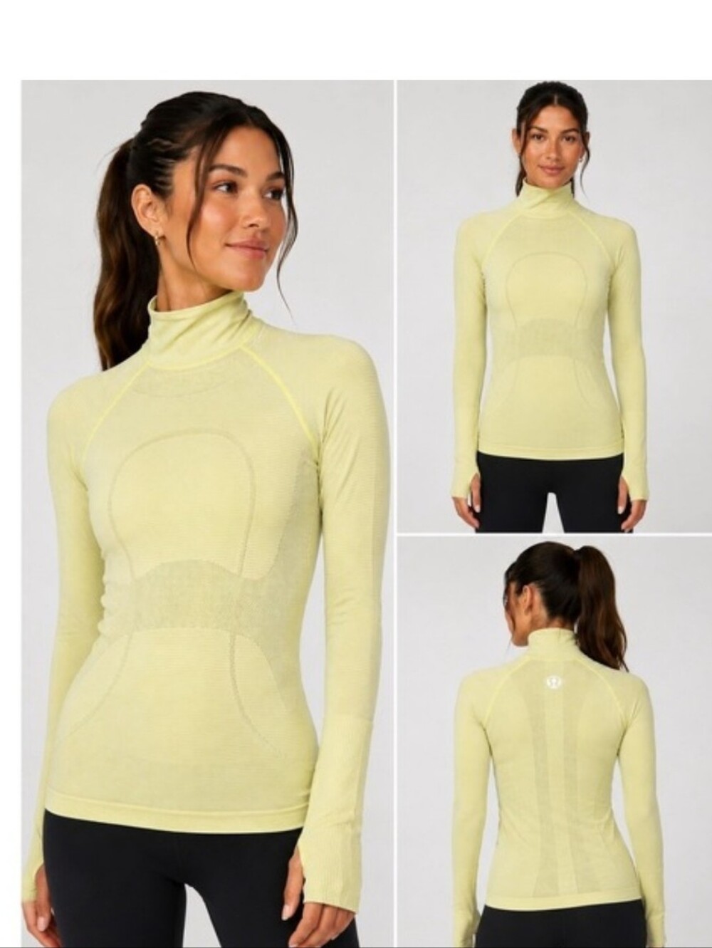 Lululemon Swifty Turtleneck yellow Long Sleeve